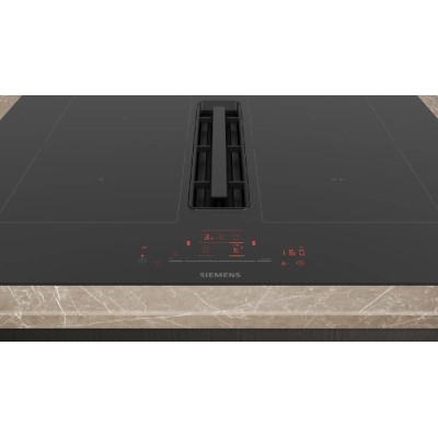 Siemens ed711hq26e iQ500 induction hob with integrated hood 70 cm black