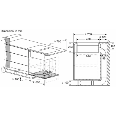 Siemens ed811hq26e iQ500 piano cottura induzione con cappa integrata 80 cm