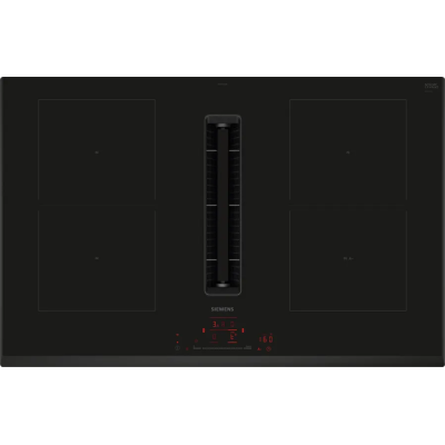 Plaque à induction Siemens ed851hq26e iQ500 avec hotte intégrée 80 cm