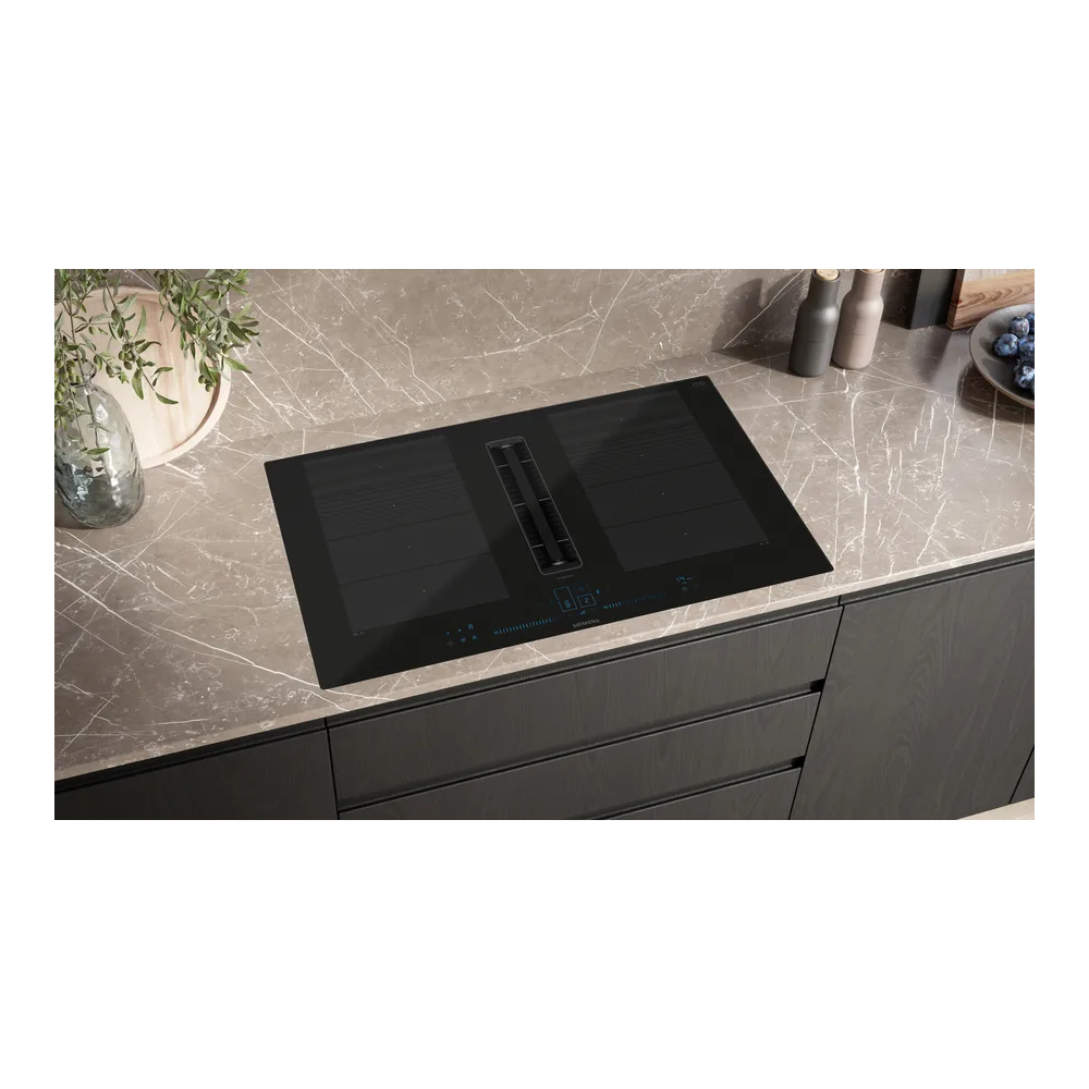 Siemens ex800nx68e iQ700 induction hob with integrated hood 80 cm SL