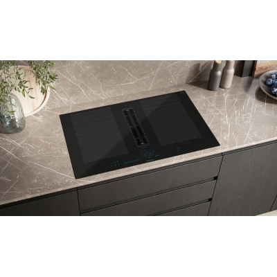 Siemens ex800nx68e iQ700 induction hob with integrated hood 80 cm SL