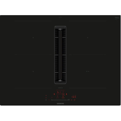 Plaque à induction Siemens ed707hq26e iQ500 avec hotte intégrée 70 cm SL