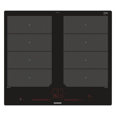 Siemens ex601lxc1e iQ700 Induktionskochfeld 60 cm, schwarze Glaskeramik – bündige Oberseite