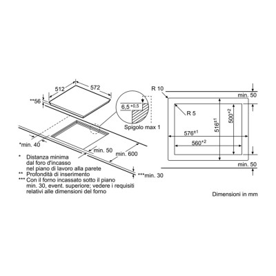 Siemens ex601lxc1e iQ700 Induktionskochfeld 60 cm, schwarze Glaskeramik – bündige Oberseite