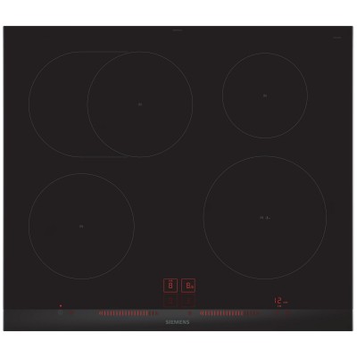 Siemens eh675lfc1e iQ300 placa de inducción 60 cm vitrocerámica negra