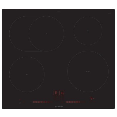 Siemens eh601lfc1e iQ300 placa de inducción 60 cm empotrada vitrocerámica negra