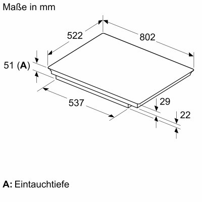 Siemens eh85khfb1e iQ300 plaque à induction 80 cm vitrocéramique noire