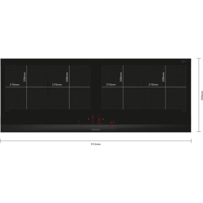 Siemens ex275hxc1e iQ700 table de cuisson à induction 90 cm vitrocéramique noire