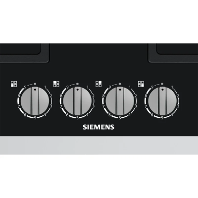 Siemens er6a6pb70d iQ700 table de cuisson à gaz 60 cm vitrocéramique noire