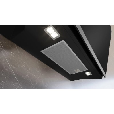 Campana extractora inclinada de pared Siemens lc81kan60 iQ500 80 cm cristal negro