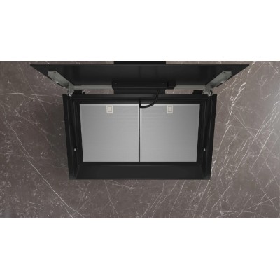 Hotte murale inclinée Siemens lc81kan60 iQ500 80 cm verre noir