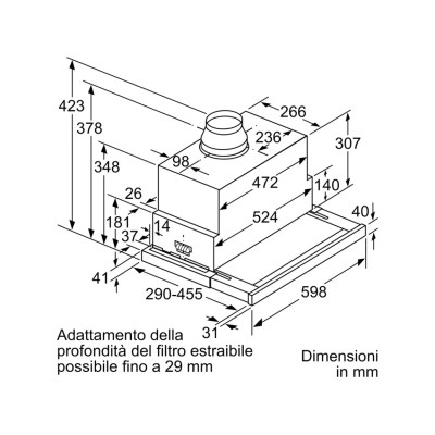 Siemens li69sa684 iQ700 cappa telescopica da incasso 60 cm