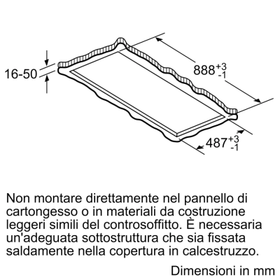 Siemens lr96cbs25 iQ500 cappa incasso soffitto 90 cm bianco SL