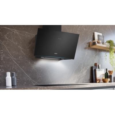 Okap ścienny Siemens lc91klt65 iQ700 90cm z czarnym szkłem SL