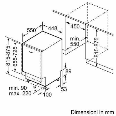 Siemens sr61hx16ke iQ100 Einbaugeschirrspüler 45 cm voll verschwindend