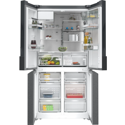 Siemens kf96daxea iQ500 lodówka wolnostojąca 91 cm h 183 ze stali nierdzewnej w kolorze czarnym