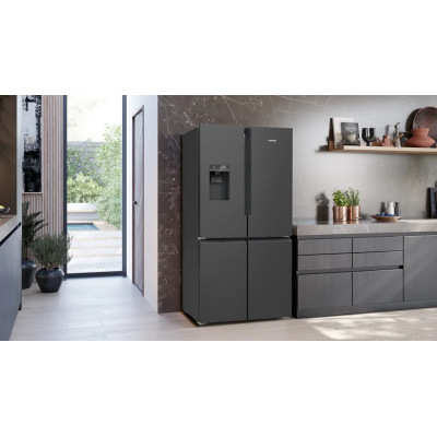 Siemens kf96daxea iQ500 lodówka wolnostojąca 91 cm h 183 ze stali nierdzewnej w kolorze czarnym
