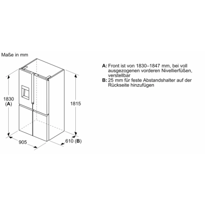 Siemens kf96iapea frigorifero libera installazione 91 cm h 183 inox