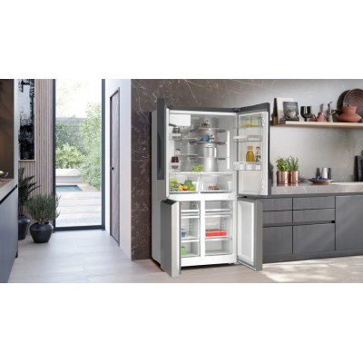Siemens kf96iapea lodówka wolnostojąca 91 cm h 183 ze stali nierdzewnej