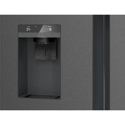 Lodówka wolnostojąca Siemens kf96dpxea iQ700 91 cm h 183 cm ze stali nierdzewnej w kolorze czarnym