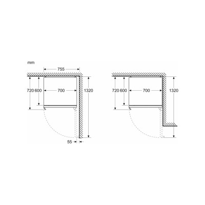 Réfrigérateur-congélateur pose libre Siemens kg49naict iQ500 70 cm en acier inoxydable