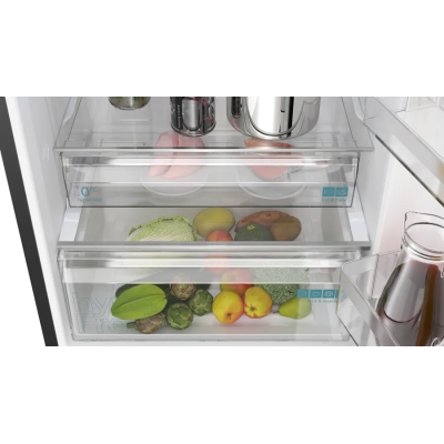 Lodówka wolnostojąca Siemens kg49nxxcf iQ300 z zamrażarką 70 cm, stal nierdzewna, kolor czarny