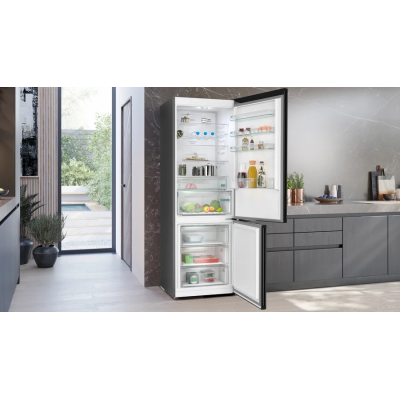 Siemens kg49nxxcf iQ300 freistehender Kühlschrank mit Gefrierfach 70 cm Edelstahl schwarz