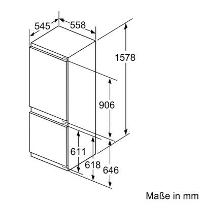 Siemens ki77sadd0 iQ500 lodówka do zabudowy, 158 cm wysokości