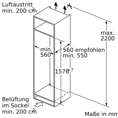 Siemens ki77sadd0 iQ500 lodówka do zabudowy, 158 cm wysokości