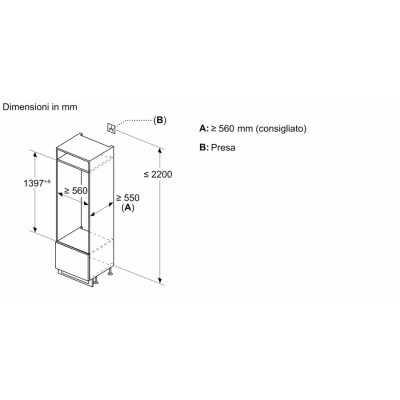 Frigorífico Siemens ki51fade0 iQ700 de una puerta empotrado de 140 cm