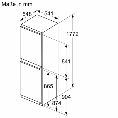 Frigorífico empotrado Siemens ki85nnfe0 iQ100 h 177 cm