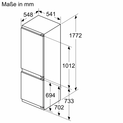 Réfrigérateur encastrable Siemens ki86nnfe0 iQ100 h 178