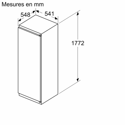 Frigorífico empotrado Siemens ki81rnse0 iQ100 de una puerta h 178