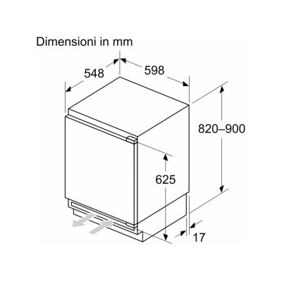 Congelador Siemens gu21nade0 iQ500 congelador empotrado bajo encimera h 82 cm