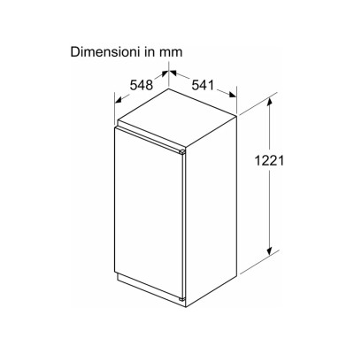 Réfrigérateur + congélateur encastrable Siemens ki42lnse0 iQ100 simple porte h 122 cm