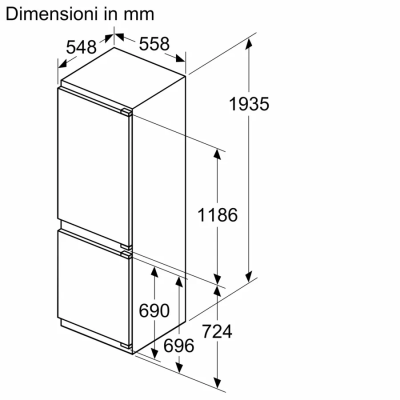 Frigorífico-congelador empotrado Siemens ki96nsdd0 iQ500 h 194 cm SL