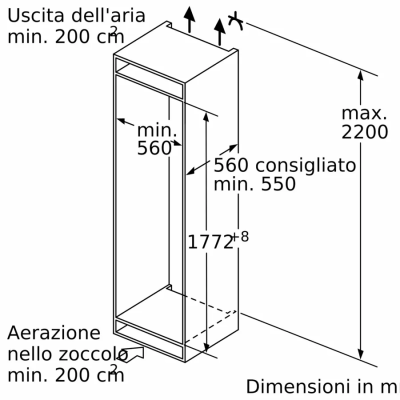 Frigorífico-congelador empotrado Siemens ki86nsdd0 iQ500 h 178 cm SL