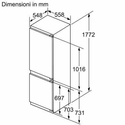 Frigorífico-congelador empotrado Siemens ki86nsdd0 iQ500 h 178 cm SL