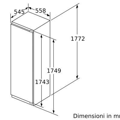 Réfrigérateur encastrable à une porte Siemens ki81fsde0 iQ700 h 178 cm SL