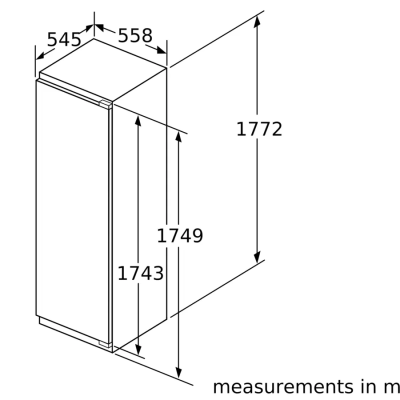 Siemens ki81rsoe0 iQ500 Einbau-Eintürkühlschrank H 178 cm SL