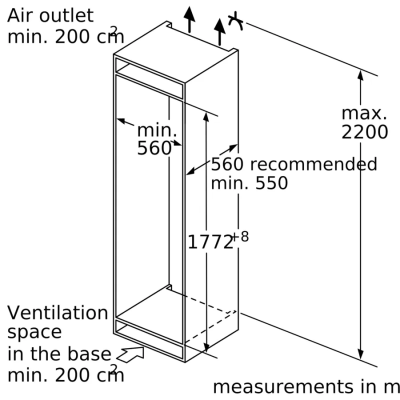 Siemens ki81rsoe0 iQ500 Einbau-Eintürkühlschrank H 178 cm SL