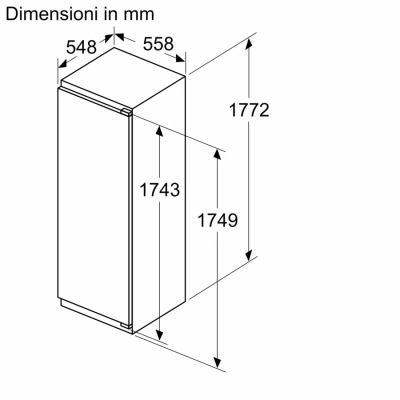 Siemens ki82lsdd0 iQ500 Einbau-Eintürkühlschrank mit Gefrierfach H 178 cm SL