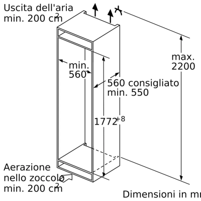 Frigorífico-congelador empotrado Siemens ki87ssde0 iQ500 h 178 cm SL