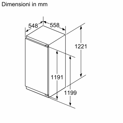 Frigorífico empotrado Siemens ki42lsdd1 iQ500 de una puerta con congelador h 122 SL