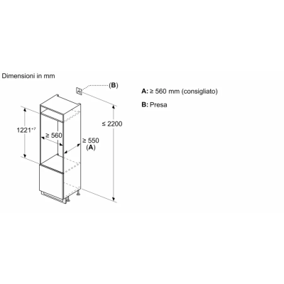 Frigorífico empotrado Siemens ki42lsdd1 iQ500 de una puerta con congelador h 122 SL