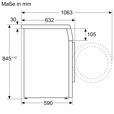 Lave-linge Siemens wu14uts8 iQ500 9 kg pose libre 60 cm inox