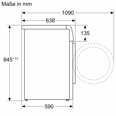 Siemens wg56b2a41 iQ700 Waschmaschine 10 kg freistehend weiß