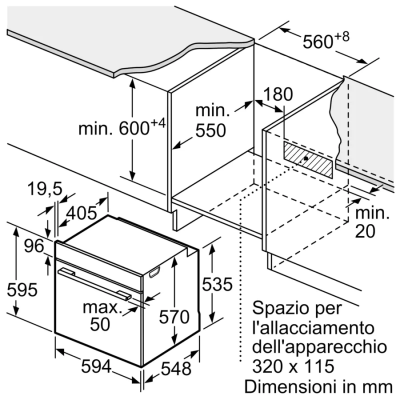 Neff b1ace4ag3 N50 forno da incasso 60 cm nero - grafite