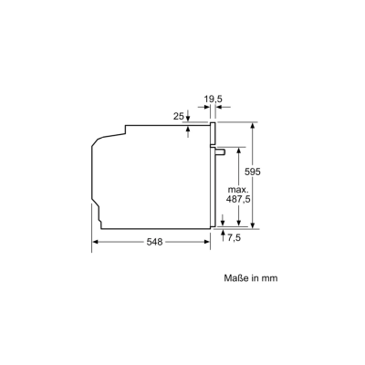 Horno pirolítico empotrado Neff b5acj7ag3 N50 de 60 cm, deslizante y oculto, color negro