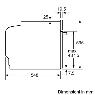 Four pyrolytique encastrable Siemens b5avm7ag7 N50 60 cm coulissant et escamotable